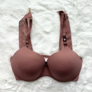NWT Victorias Secret Incredible by Victorias Secret Lined Demi Bra Mauve sz 32DD